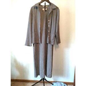 Vintage Casual Corner Annex Petite Gingham Two-Piece Dress Set